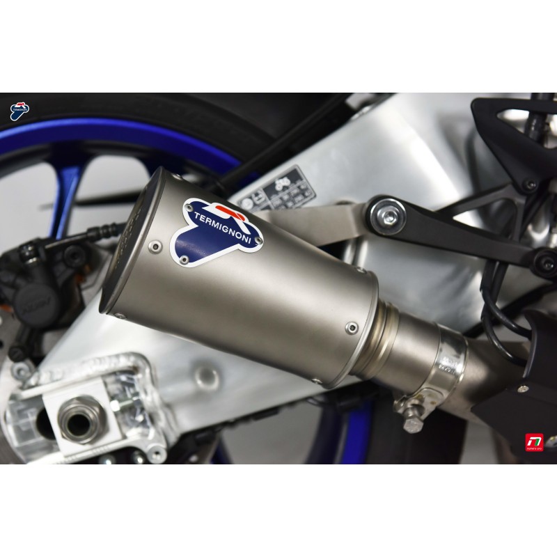 Silencieux Termignoni conique inox embout inox pour Yamaha YZF-R1 2015-2019