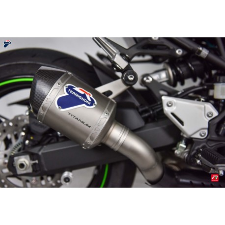 Silencieux Termignoni conique inox embout carbone pour Kawasaki Z900 2017-2019