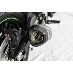 Silencieux Termignoni hexagonal titane et carbone pour Kawasaki Z 900 RS 2018-2022