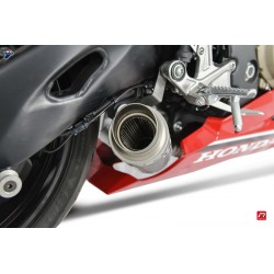 Silencieux Termignoni rond carbone embout inox pour Honda CBR 1000 RR 2017-2019