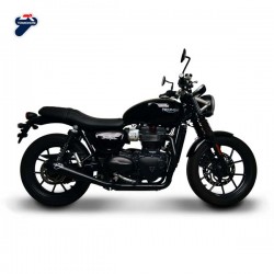 Ligne Termignoni inox Triumph Street Twin 900 2016, illustration version "Black" (ref. T00909000BBX)