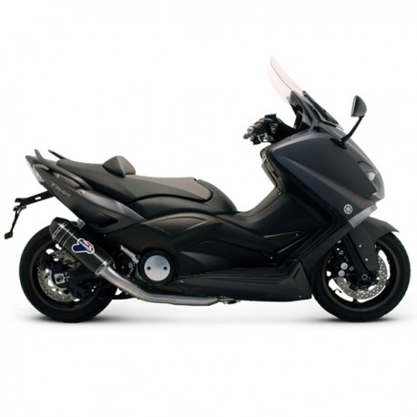 Ligne Termignoni racing titane / carbone Yamaha Tmax 530 (12-16). Illustration version carbone