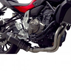 Ligne complète Termignoni "Black Edition" carbone Yamaha MT-07 (2014-2023) et XSR 700 (2015-2023)